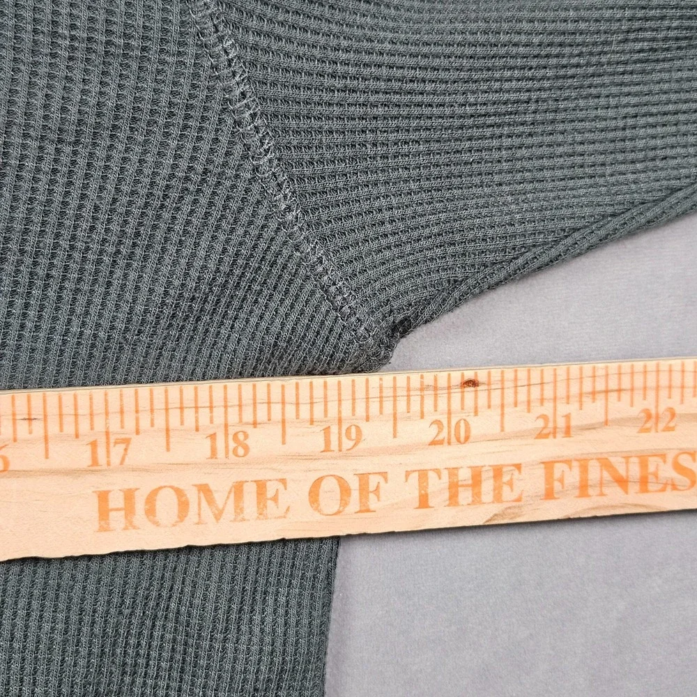 Free Fly Bamboo Lightweight Hoodie Mens Medium Green Waffle Kit Henley Fishing - Picture 5 of 9